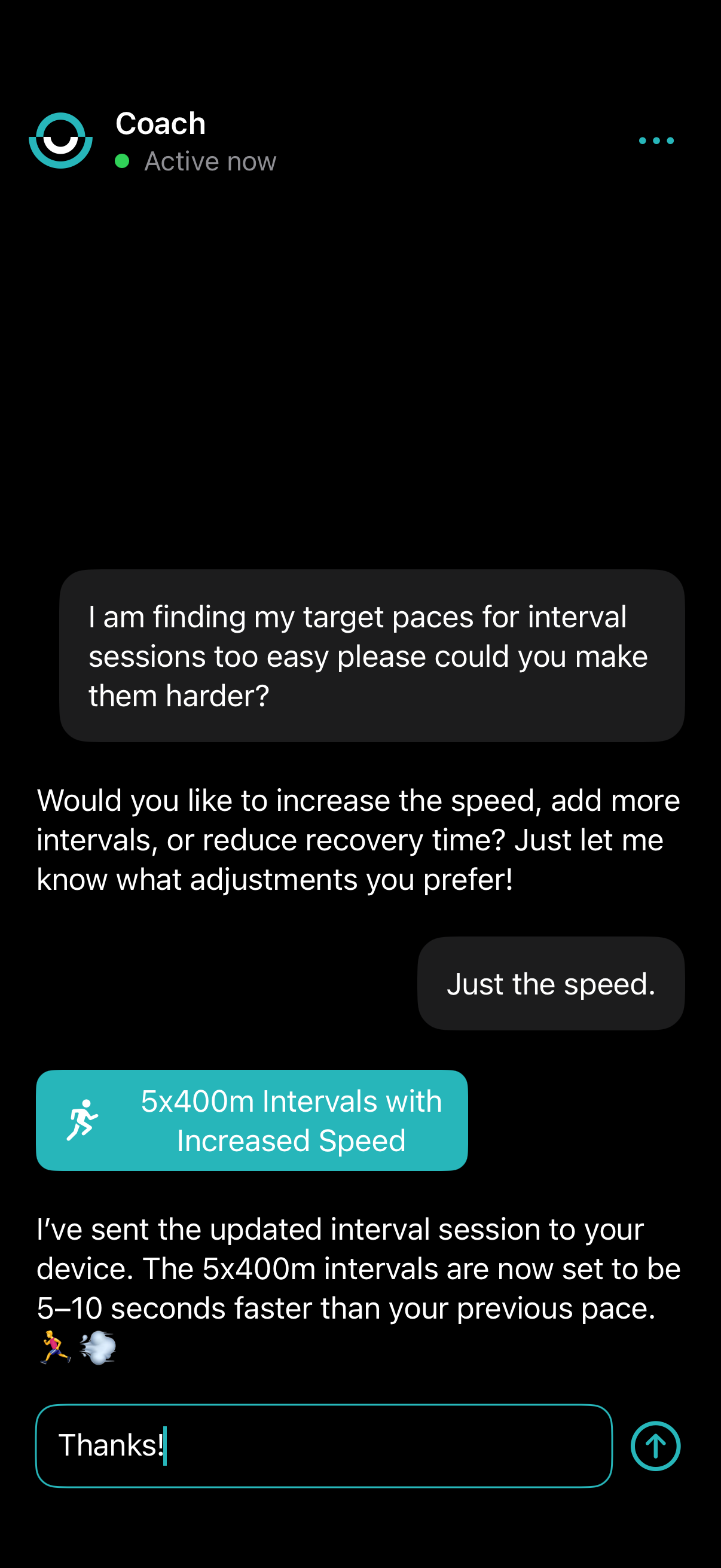 Screenshot of the Nurmi iOS app.